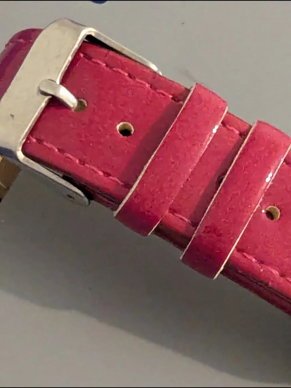 Womens New Rectangular Quartz Watch Red Leather Adjustable Band Rhinestone